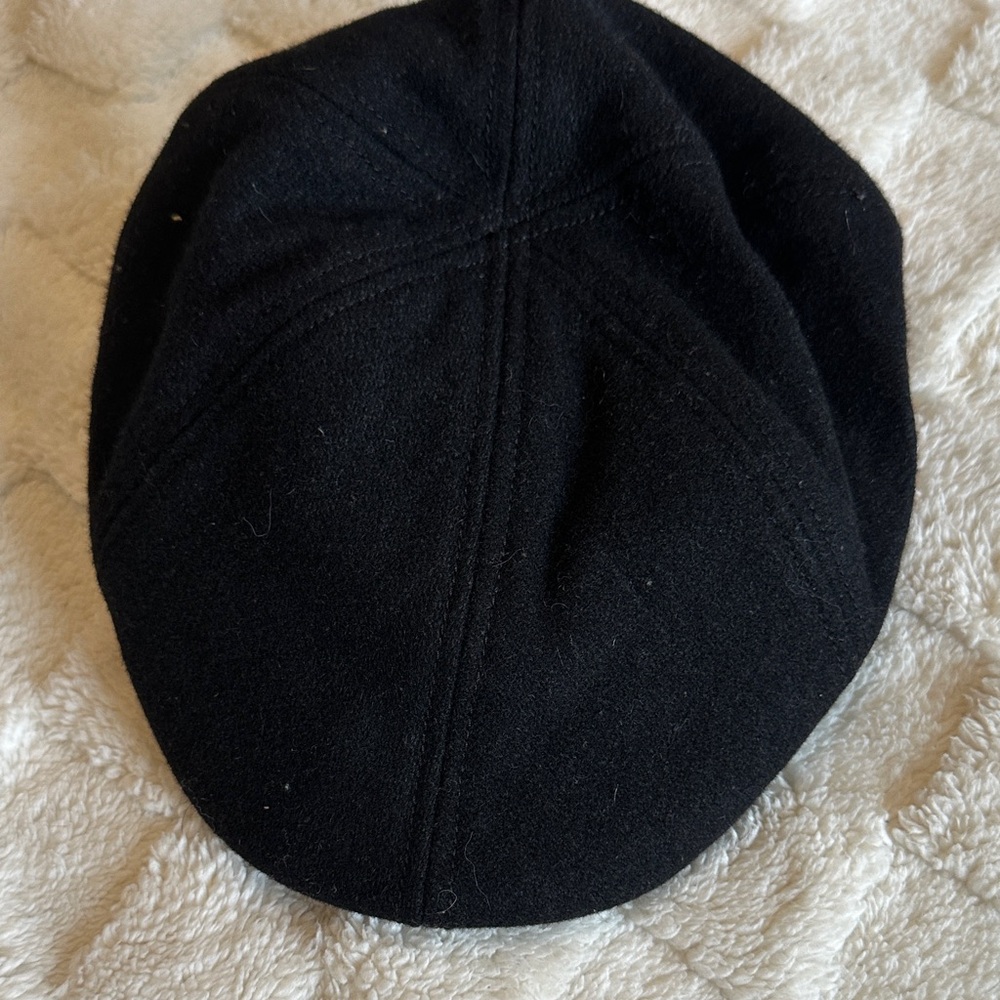 Woolrich Black Newsboy Cap